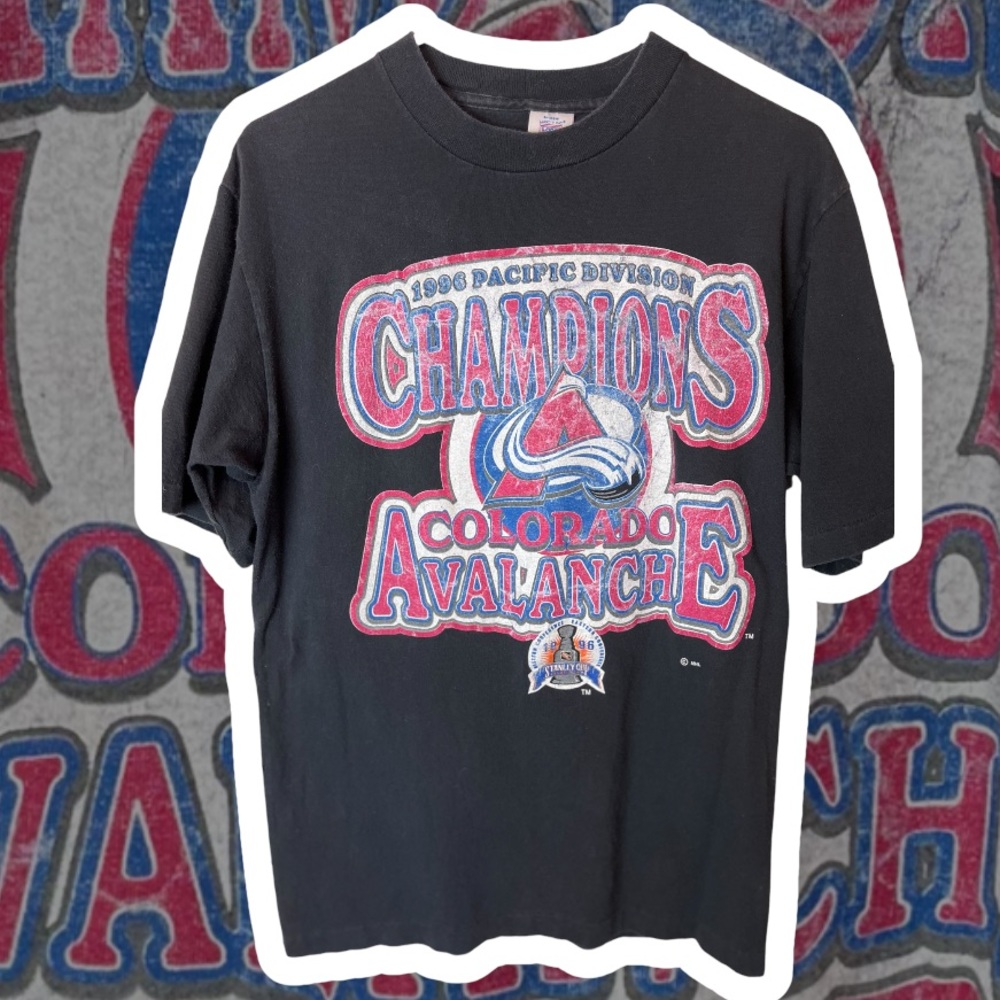 Vintage 1996 Colorado Avalanche Pacific Division Champions Shirt